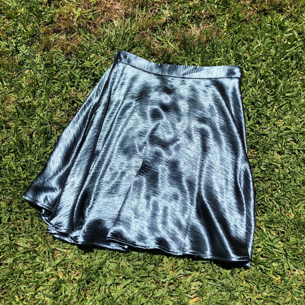 Urban Outfitters Silky Blue Skirt